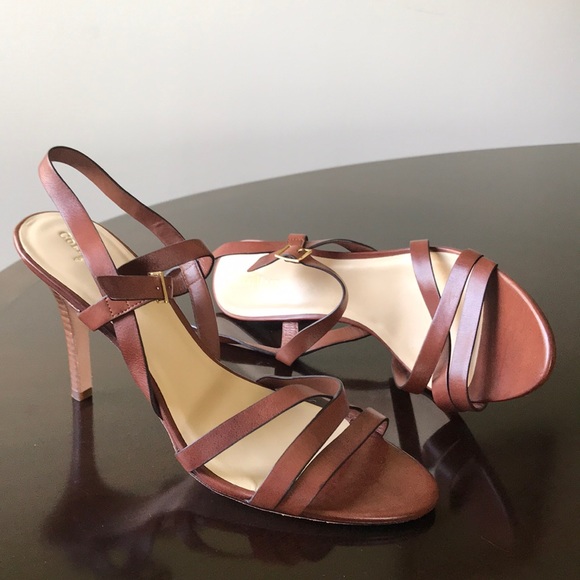 Cole Haan genuine brown Leather size 11B Open Toe Strappy Sandals